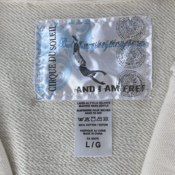 Cirque Du Soleil Jacket Womens Large Cream Zip Up Embroidered Performance Circus - Picture 2 of 11